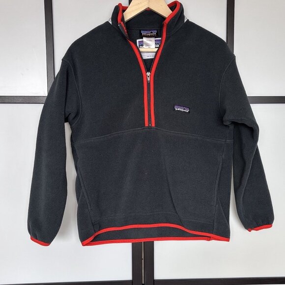 Vintage Patagonia Synchilla Marsupial Half Zip Pullover Kids L 12 School Outdoor - Picture 9 of 12